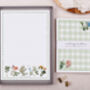 A5 Letter Writing Paper With Envelopes Gingham Florals, thumbnail 2 of 6