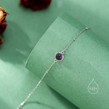 Sterling Silver Genuine Amethyst Bracelet, 3 of 12