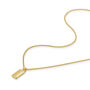 Small Ingot Men's Necklace 18 K Gold Plated Steel, thumbnail 6 of 6