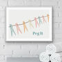 Peg It Laundry Print, thumbnail 1 of 3
