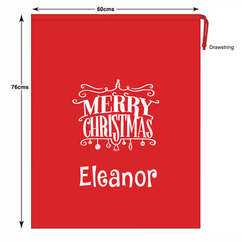 Extra Large Personalised Christmas Sack, 3 of 4