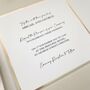 Nude, White And Gold Bunny Tails Wedding Invitation, thumbnail 4 of 7