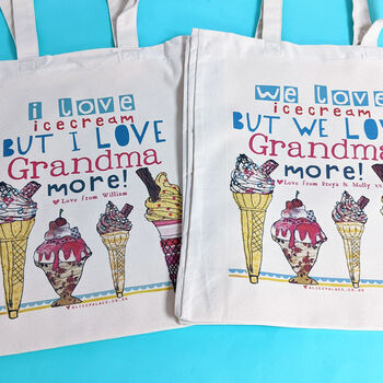Personalised We Love You Grandma Bag, 7 of 12