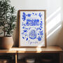 Scenes Of Spain Blue Tile Inspired Travel Print, thumbnail 6 of 11