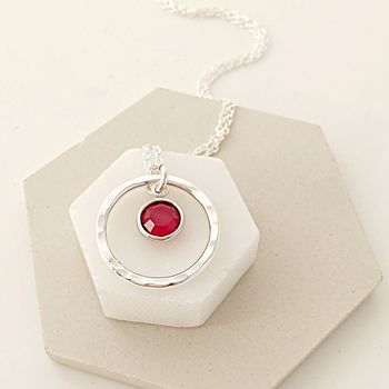 January Birthstone Circle Necklace, 2 of 5