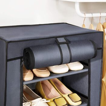 Seven Tier Shoe Rack Storage Cabinet With Fabric Cover, 8 of 12