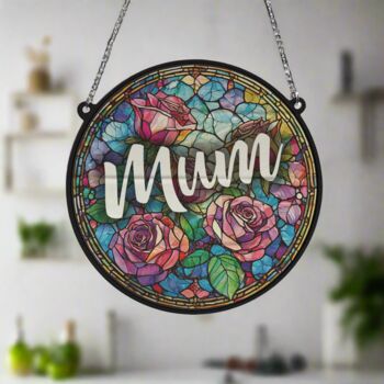 Mum Stained Glass Effect Suncatcher, 6 of 7