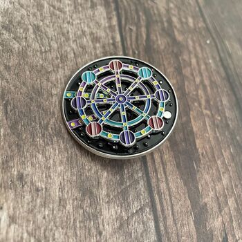 Spinning Night Sky Ferris Wheel Enamel Pin – Spinning Interactive Lapel Pin, 2 of 4