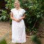 White Cotton Embroidered Nightdress, thumbnail 3 of 8