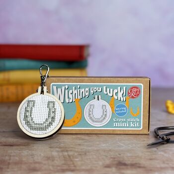 Wishing You Luck! Mini Matchbox Cross Stitch Kit, 5 of 7