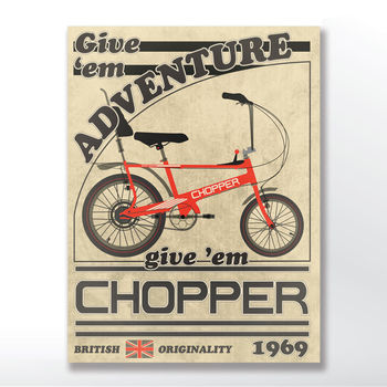 Chopper Bicycle Poster Wall Art Print, 2 of 6