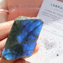 Labradorite Rough Crystal Gift – Polished And Raw, Bag, thumbnail 2 of 6