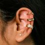 Three Pcs Gold And Silver Plated Adjustable Ear Wrap, thumbnail 1 of 5