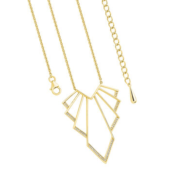 Chrysler Art Deco Pendant In Gold Vermeil, 2 of 4