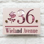 Personalised Rose Design Acrylic House Number Sign, thumbnail 2 of 5