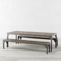 Waterloo H White Industrial Style Dining Table, thumbnail 5 of 5