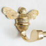 Brass Bee Bathroom Towel Rail With Bee Brass, thumbnail 4 of 5