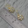 Blue Topaz Gold Dangle Earrings, thumbnail 5 of 8