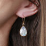 Moonstone Earrings With Blue Topaz, thumbnail 5 of 8