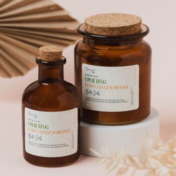 Uplifting Lemon, Ginger And Orange Bath Salts Gift Jar, 2 of 2