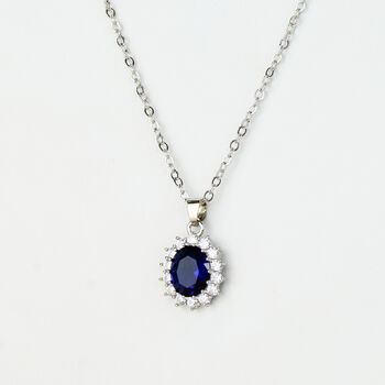 Vintage Style Crystal Pendant Necklace With Tiny White Zirconia Sparkling For Party, 2 of 5