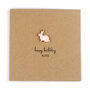 Personalised Birthday Pink Bunny Card, thumbnail 1 of 2
