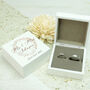 Sparkly Circle Wooden Wedding Double Ring Box, thumbnail 1 of 4