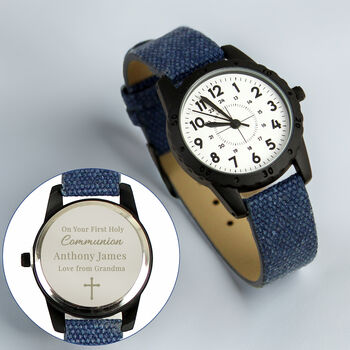 Personalised Religious Blue Watch, 6 of 7