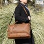 Leather Weekend Bag With Jacket Compartment, thumbnail 3 of 11