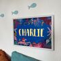 Personalised Under The Sea Gold Name Print, thumbnail 4 of 8