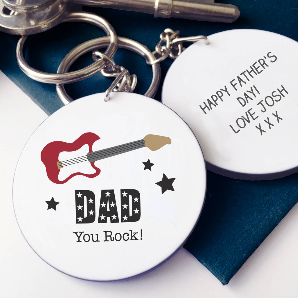 Image of Personalised Dad You Rock! Message Keyring