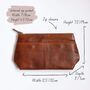 Brown Leather Costmetic Bag, Tan, thumbnail 6 of 6