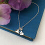 Thank You Teacher Sterling Silver Tiny Leaf Bracelet, thumbnail 3 of 12