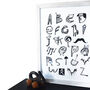 Kids Monochrome Alphabet Poster, thumbnail 1 of 1