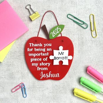 Teacher Thank You Gift, Personalised Apple Keepsake Gift, 2 of 7