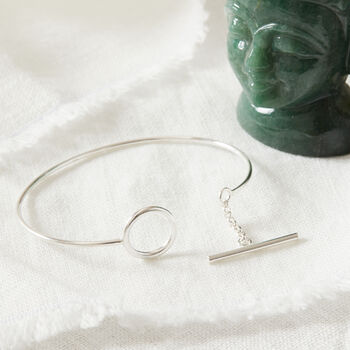 Sterling Silver T Bar Bangle, 7 of 7