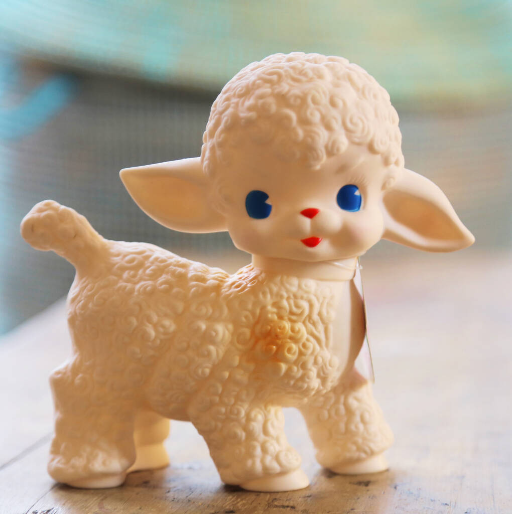 lamb squeaky dog toy