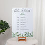 Green Eucalyptus Order Of Events Wedding Sign, thumbnail 1 of 3