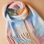 Personalised Pastel Multicoloured Check Winter Scarf, thumbnail 3 of 12