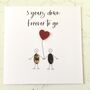 3rd Wedding Anniversary Card Leather, thumbnail 2 of 5