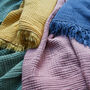 Personalised Christening Gift, Cotton Muslin Baby Blanket, thumbnail 6 of 8