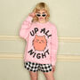 Up All Night Women's Cat Slogan Sweatshirt, thumbnail 3 of 5