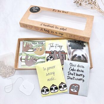 Sloth Gifts: Cute Sloth Tea Gift Set, 7 of 11