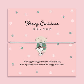 Merry Christmas Dog Mum Bracelet | Secret Santa Gift Ideas, 2 of 7