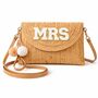 Personalised Mrs Straw Pom Pom Clutch Cross Body Bag, thumbnail 4 of 4