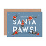 'Santa Paws' Illustrated Cat Christmas Card, thumbnail 2 of 2