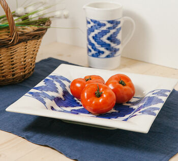 Blue Ikat Serving Platter, 2 of 2