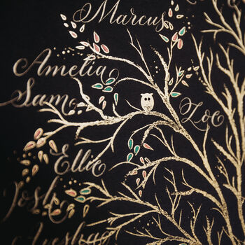 Shining Gold Foil Personalised Family Tree, 9 of 12
