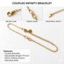 Matching Infinity Couple Bracelet Set, thumbnail 4 of 5