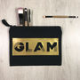 Glam Gold And Black Make Up Bag, thumbnail 1 of 2